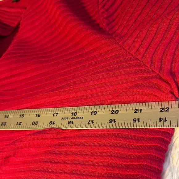 Talbots Bold Magenta Ribbed Cardigan - Picture 6 of 7